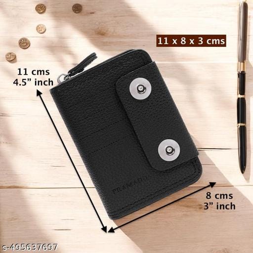 Stylish Unisex Wallet - Zipper Closure