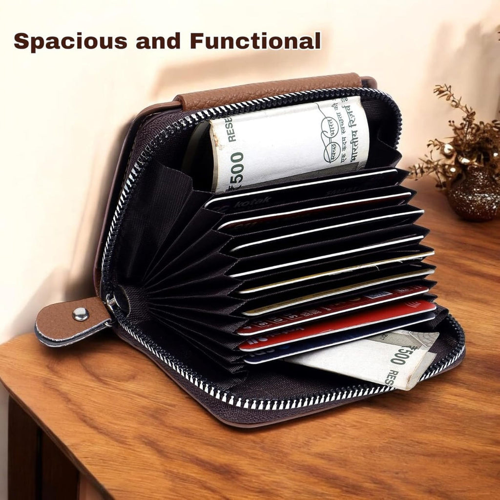 Stylish Unisex Wallet - Zipper Closure